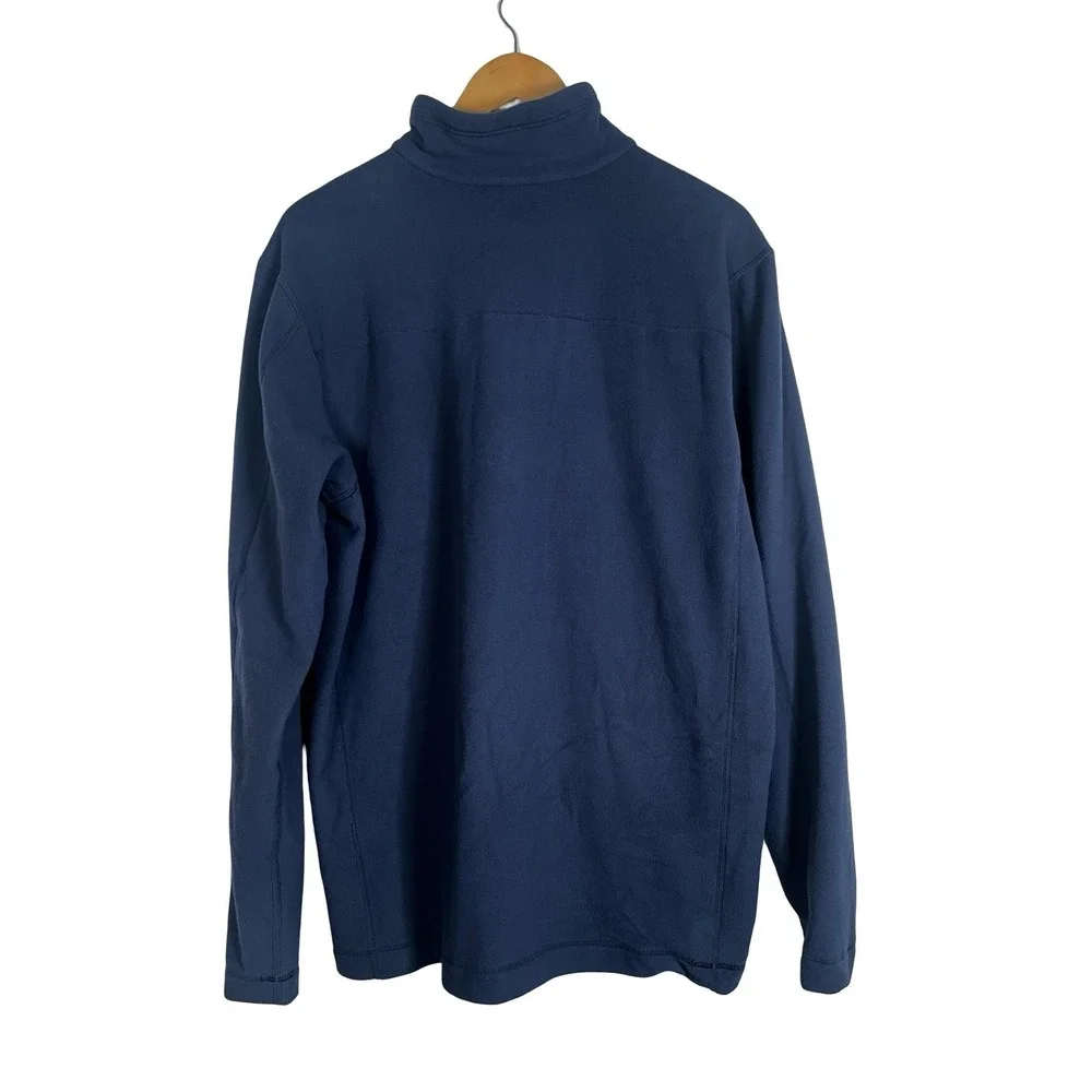Patagonia Micro D Fleece Quarter Zip Pullover Men Large Navy Blue 26176 FA24